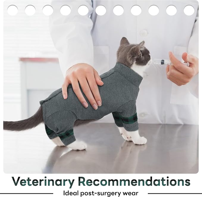 PUMYPOREITY Cat Pajamas, Stretchy 4-Leg Design - Image 5