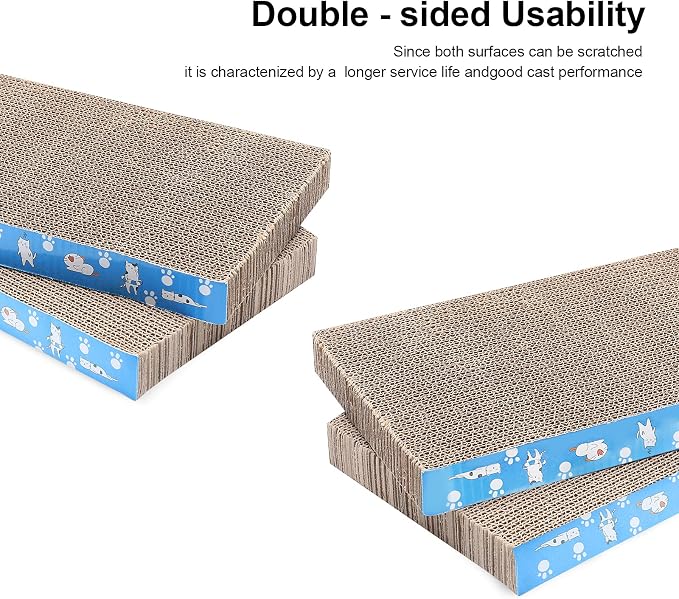 5 Packs in 1 Cat Scratch Pad, Cat Scratcher Cardboard, Reversible, Durable - Image 4