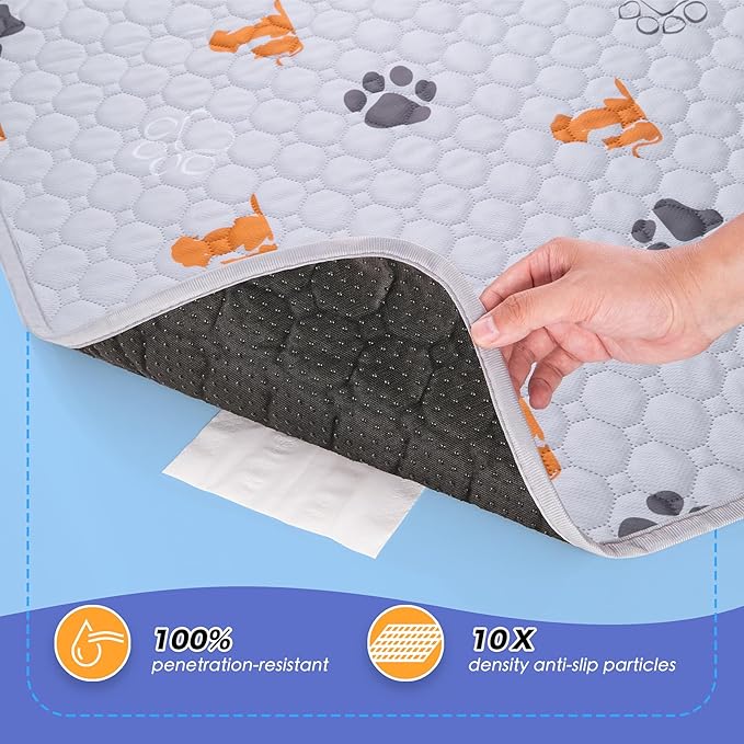 Washable Pee Pads for Dogs, 2 Pack Absorbent Reusable Training Dog Pads Pet - Image 3