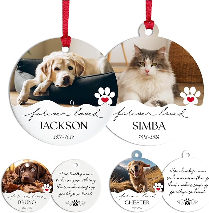 Customized Christmas Pet Photo Ornament by Unknown