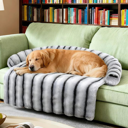 Large Dog Couch Bed, Fluffy Washable Couch Protector by WATANIYAPET