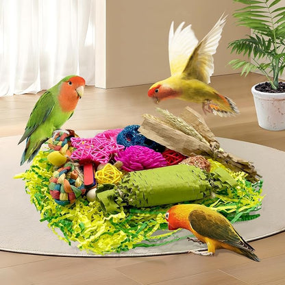 Natural Bird Toy Foraging Parrot Shredding Toys Box Conure Chewing Toys - Image 4