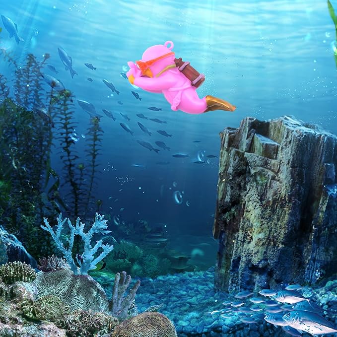 onesimcr Floating Fish Tank Decorations, Aquarium Decorations, Lovely Diver - Image 7
