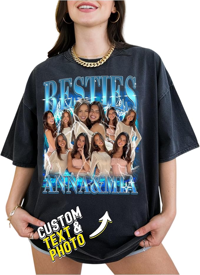 Custom Bootleg Rap Tee, Personalized Girlfriend Vintage Graphic T-Shirt by CustomsMerch