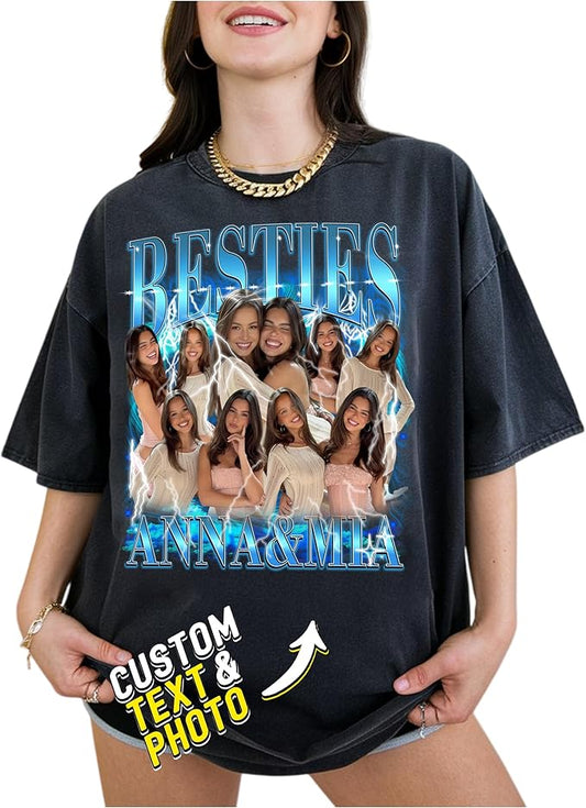 Custom Bootleg Rap Tee, Personalized Girlfriend Vintage Graphic T-Shirt by CustomsMerch