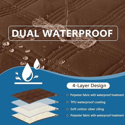 hyha Waterproof Dog Blanket, Reversible Pet Bed Blanket, Soft Sofa Couch Cover - Image 2