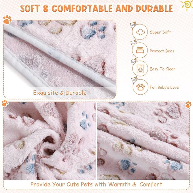 Tatuo 4 Pcs Dog Blanket for Pet Cat Blankets Indoor Puppy Teething Stuff Toys - Image 5