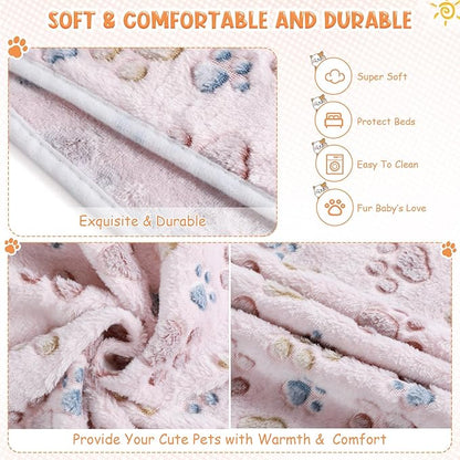 Tatuo 4 Pcs Dog Blanket for Pet Cat Blankets Indoor Puppy Teething Stuff Toys - Image 5