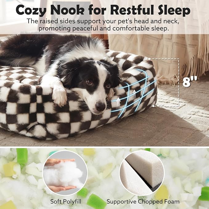 JOEJOY Large Dog Beds Large Sized Dog, Rectangle Washable Orthopedic Corduroy - Image 2