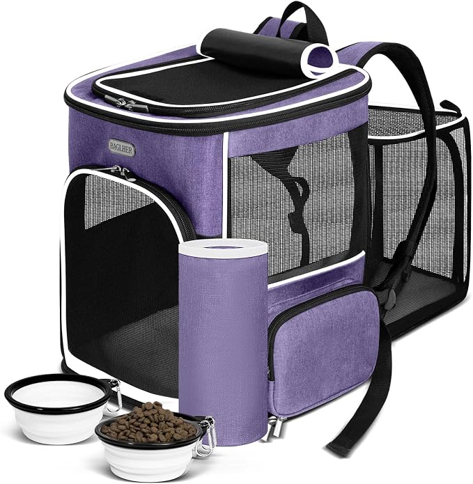 BAGLHER Expandable Cat Carrier Backpacks, Retractable Pet Carrier Backpack by BAGLHER