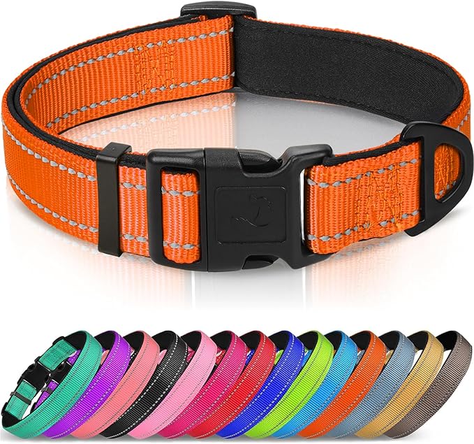 Joytale Reflective Dog Collar, Soft Neoprene Padded Breathable Nylon Pet Collar by Joytale