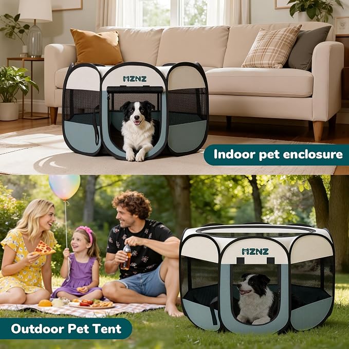 Dog Playpen, Portable Puppy Pet Crate Indoors - Image 5