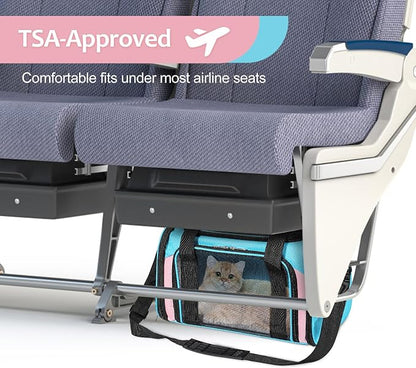 Discala Cat Dog Carrier Up to 15 Lbs TSA Airline Approved Pet Carrier - Image 3