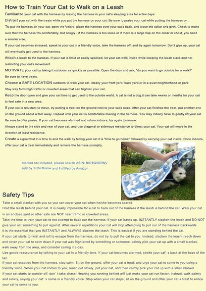 Cat Harness and Leash for Walking Escape Proof, Adjustable Cat Vest Harness - Image 7