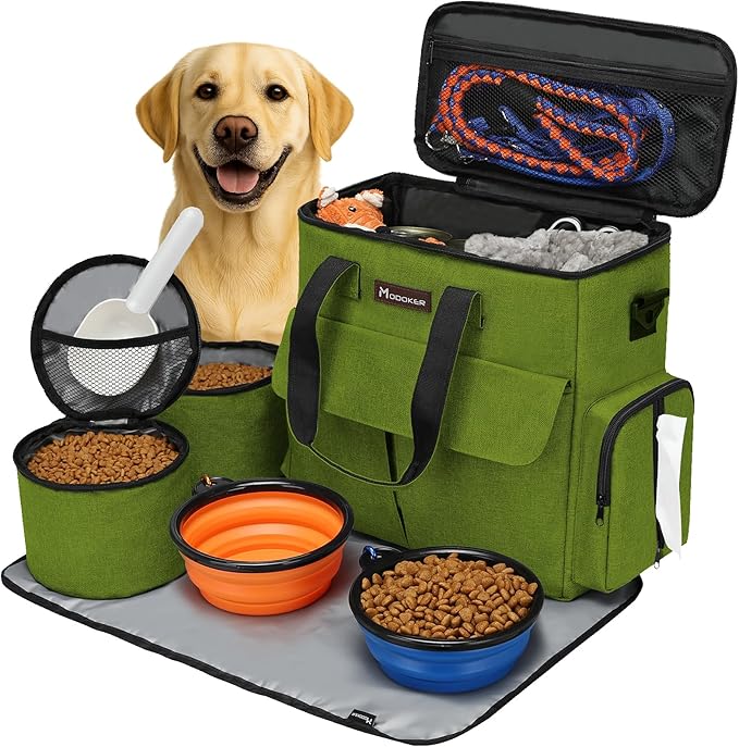 Modoker Dog Travel Bag, Weekend Pet Travel Set by Modoker