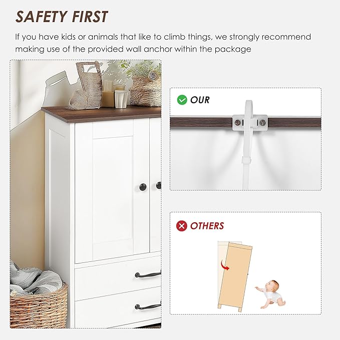 ZMAD Dog Feeding Station with Storage Cabinet and Double Door Locker with 2 - Image 7