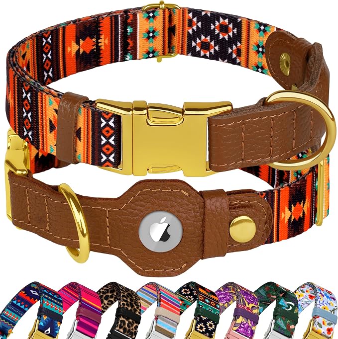AirTag Dog Collar for Small Medium Large Breed by BUDKAS