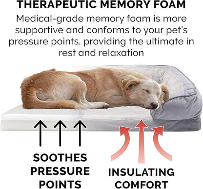 Furhaven Memory Foam Dog Bed for Medium/Small Dogs w/ Removable Bolsters & - Image 4