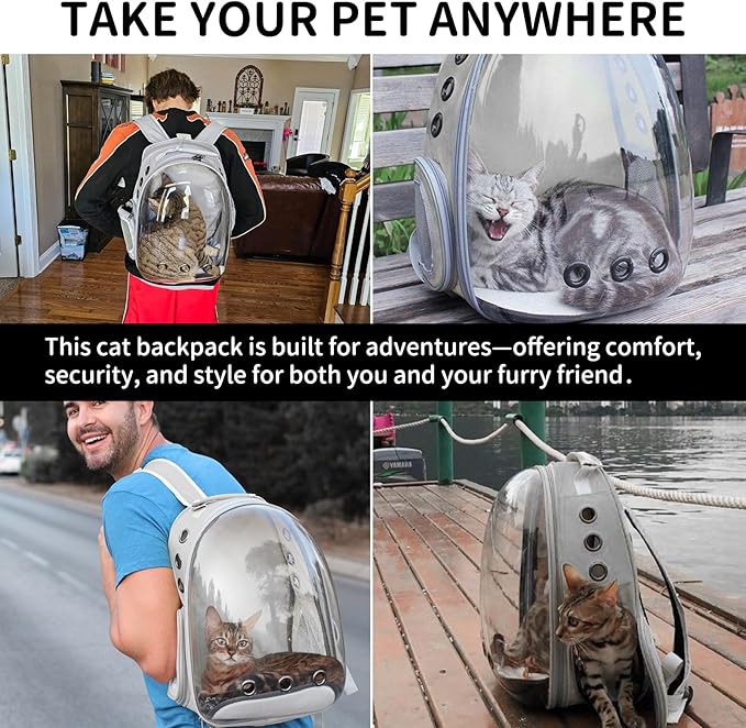 Cat Backpack Carrier, Back Expandable Pet Backpack - Image 7