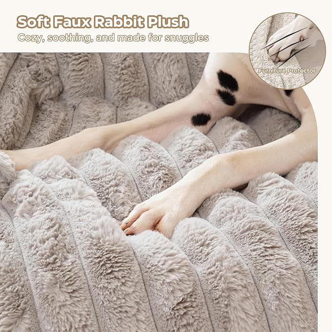 Avont Dog Bed Mat for Couch, Warm Fluffy Calming Sofa Topper Furniture - Image 3