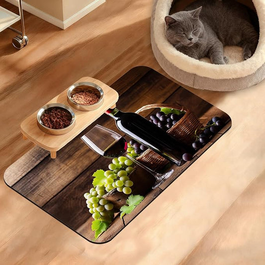 Pet Feeding Mat, Non-Slip Water Bowl Placemat, Pet Supplies 12" x 20" by Unknown