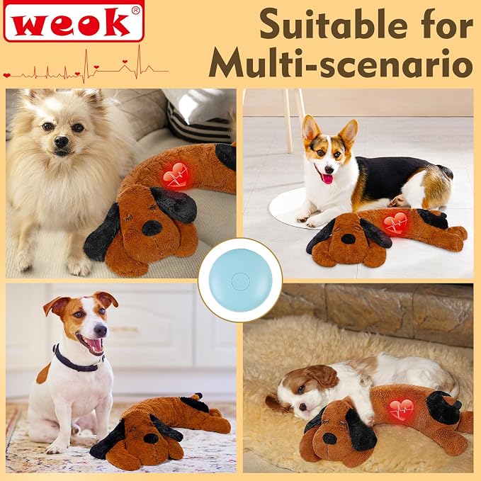 Puppy Heartbeat Toy for Separation Anxiety Relief, Heartbeat Stuffed Animal - Image 6