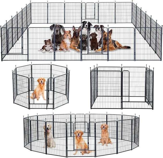 Dog Playpen, Portable Outdoor Dog Fence, Dog Playpen by XDPET