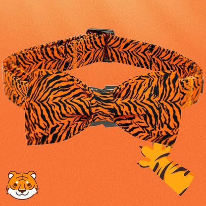 Elegant Little Tail Tiger Print X-Small Puppy Dog Collar, Buckle Closure - Image 3