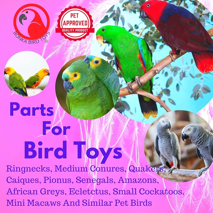 Bonka Bird Toys 3893 Natural Mahogany Sliced Pods Chew Toys, Durable Bird-Safe - Image 7