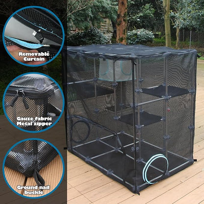 INTURN Catio Outdoor Cat Enclosure, Mega Kit - Image 3