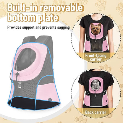 WOYYHO Pet Dog Carrier Backpack Small Dog Front Backpack Ventilated Mesh Dog - Image 5