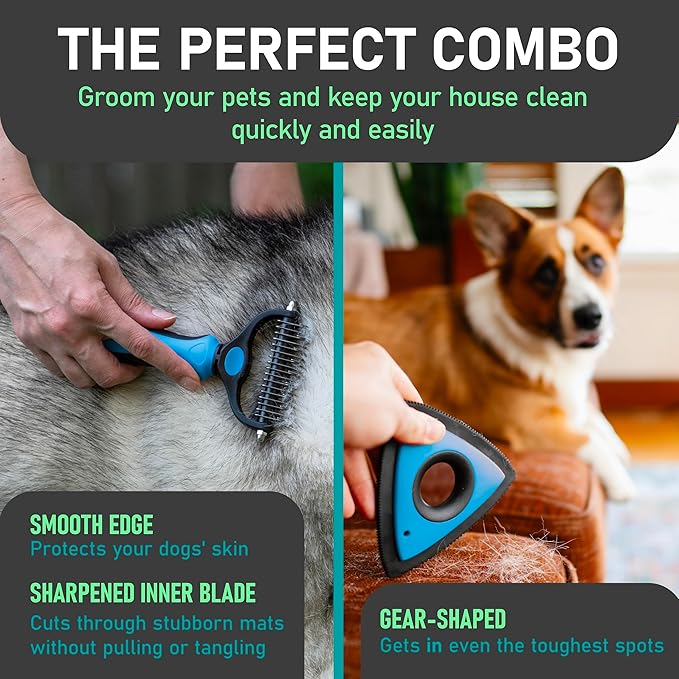 Maxpower Planet Pet Grooming Rake and Mini Pet Hair Remover Tool, Undercoat Rake - Image 7