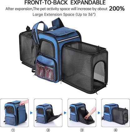 Cat Carrier Backpack for Travel, Dog Carrier Backpack for Large cat, Small Dogs - Image 4