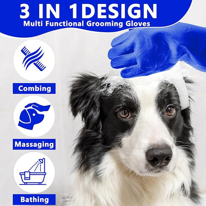 Pet Grooming Gloves—Heat Resistant Dog Washing Gloves - Image 3