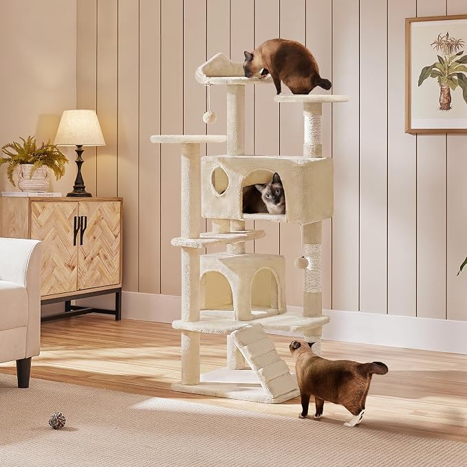 Yaheetech 54in Cat Tree Tower Condo Furniture Scratch Post - Image 3