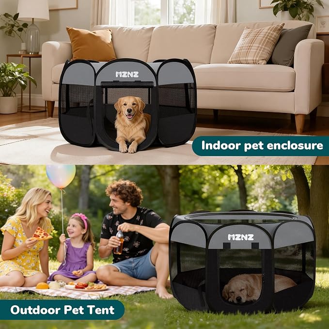 Dog Playpen, Portable Puppy Pet Crate Indoors - Image 5