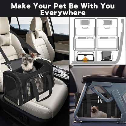 Soft-Sided Cat/Dog/Pet Carrier, Collapsible Pets Travel Carriers - Image 7