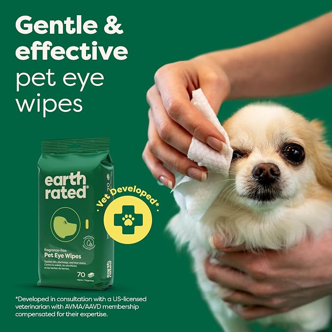 Earth Rated Vet-Developed Dog Eye Wipes, Hypoallergenic Pet Wipes - Image 4