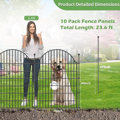10 Panels No Dig Decorative Garden Fence - Image 2