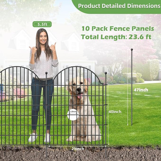 10 Panels No Dig Decorative Garden Fence - Image 2