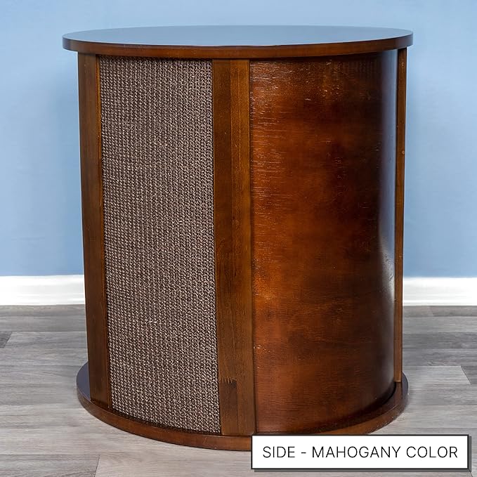 The Refined Feline Purrrrfect End Table Cat Bed Cave in Black Espresso - Image 3