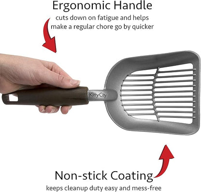 Kitty City Metal Cat Litter Scoop – Durable Non-Stick Aluminum Cat Scoop - Image 7
