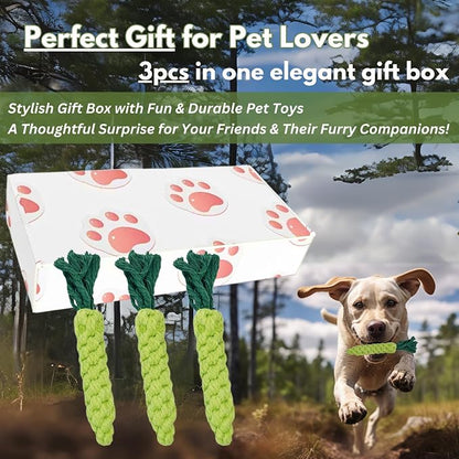 3PCS Green Woven Pet Chew Set, Dog Chew Accessories, Cat Interactive Chews - Image 6