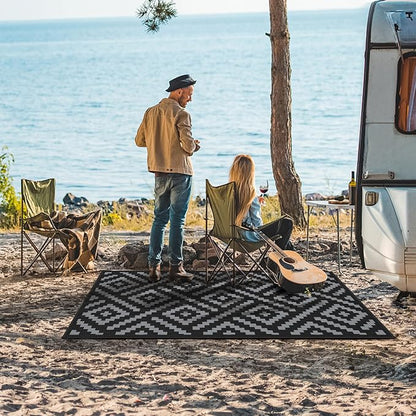 GENIMO Outdoor Rugs 3x5 Waterproof, Reversible Mats, Outdoor Area Rug, Plastic - Image 3