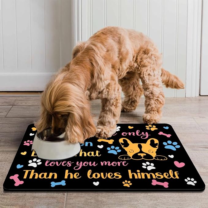 Pet Feeding Mat for Floors Waterproof Dog Mat for Food and Water Absorbent - Image 7