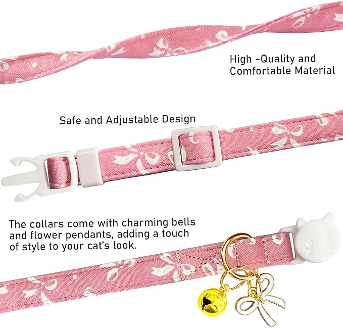 2 Pack Cotton Breakaway Cat Collars Set - Image 8