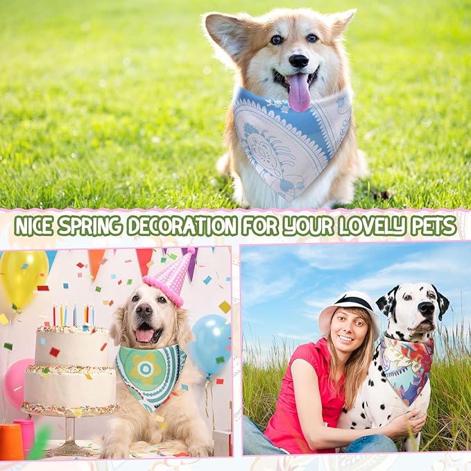 150 Pcs Paisley Dog Bandanas Bulk Pet Bibs Colorful Triangle Scarf Pet Paisley - Image 4