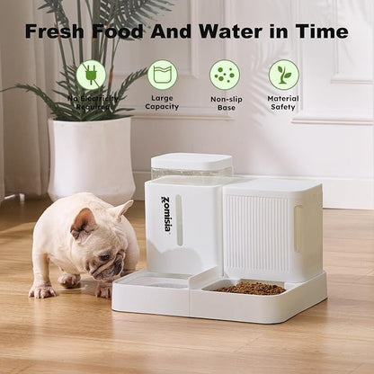 Gravity Dog Food and Water Dispenser, 2 in 1 Automatic Dog Feeder - Image 5