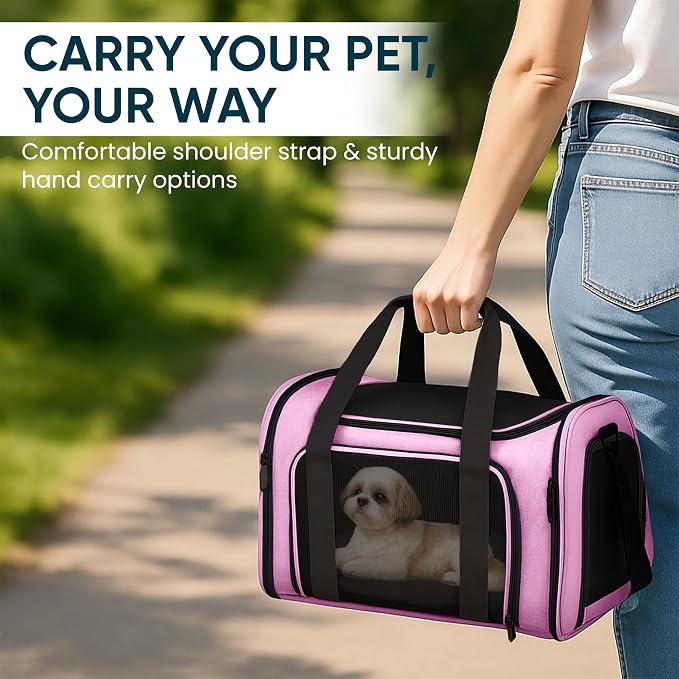 Pet Travel Carrier Bag – Airline Approved Soft-Sided Dog & Cat Carrier - Image 7