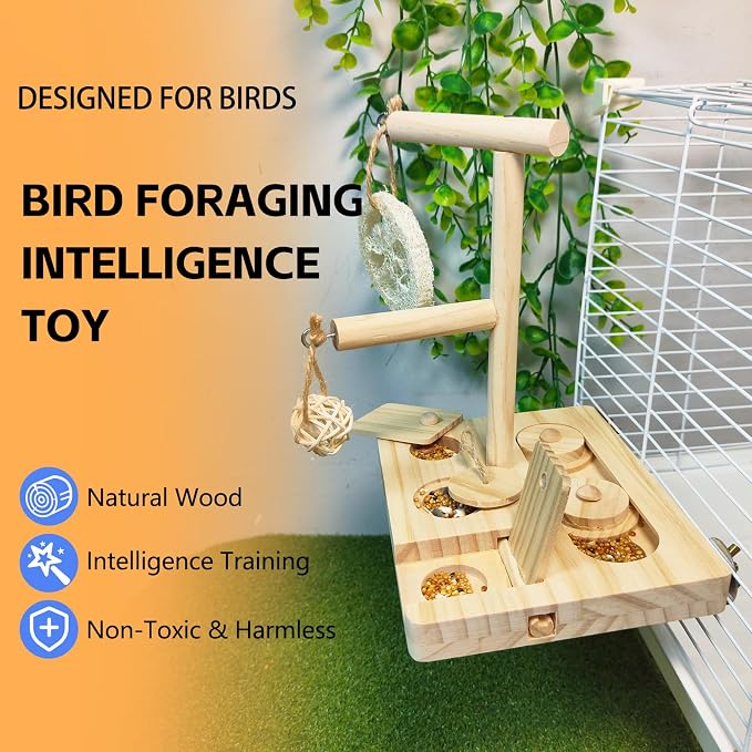 Bird Foraging Toys Parrot Enrichment Puzzle Toy Bird Playground Exploring - Image 6